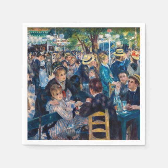 Renoir - Tanz in Le Moulin de la Galette Serviette (Vorderseite)