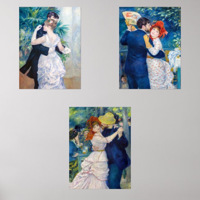 Renoir - Tanzserie: Bougival, City & Country Bilderwand Sets (Vorderseite)