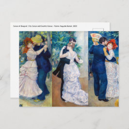 Renoir - Tanzserie: Bougival, City & Country Postkarte