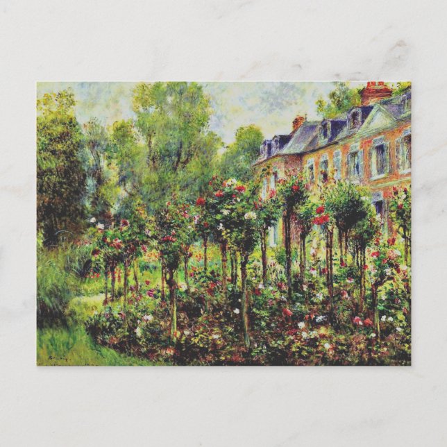 Renoir - The Rose Garden at Wargemont-1879 Postkarte (Vorderseite)