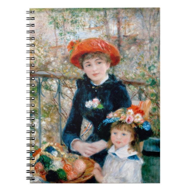 Renoir "Two Sisters (On the Terrace)" Notizblock (Vorderseite)