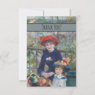 Renoir Two Sisters Terrasse Französischer Impressi Dankeskarte