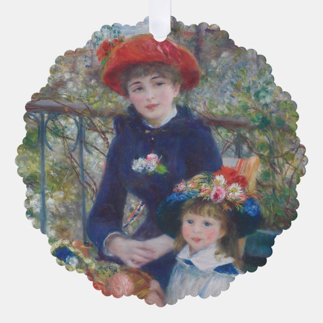Renoir Two Sisters Terrasse Französischer Impressi Ornament Karte (Vorderseite)