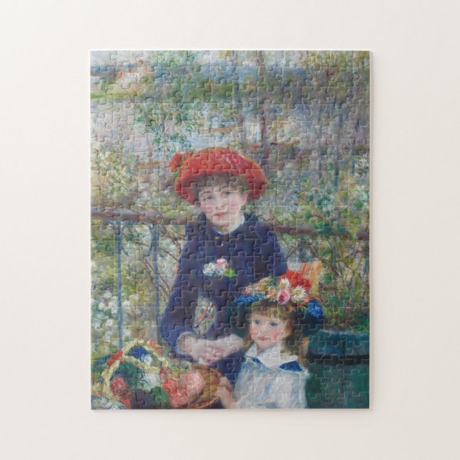Renoir Two Sisters Terrasse Französischer Impressi Puzzle (Vertikal)