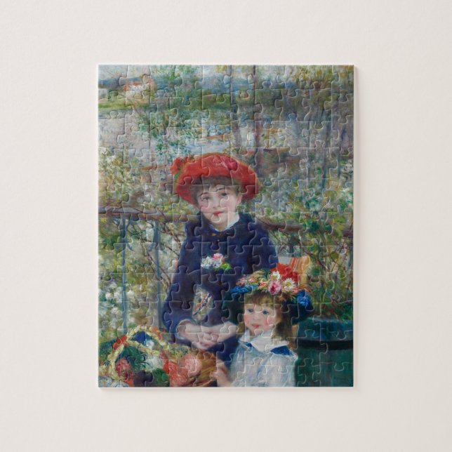 Renoir Two Sisters Terrasse Impressionismus Malere Puzzle (Vertikal)