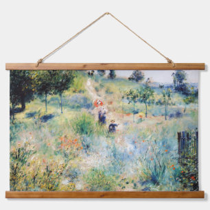 Renoir - Weg durch hohes Gras Wandteppich Mit Holzrahmen