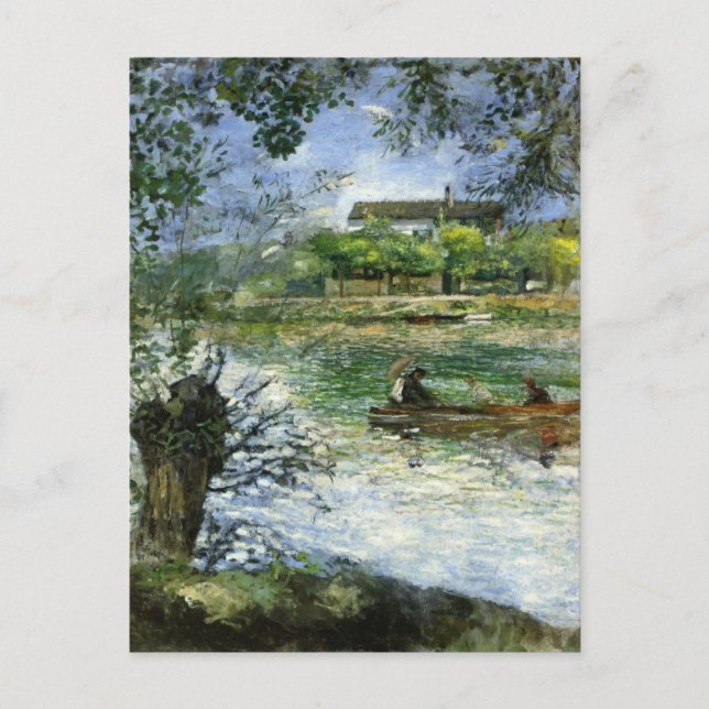 Renoir, Willows und Figures in einem Boat Magnet Postkarte (Vorderseite)