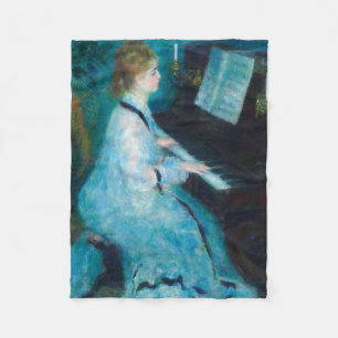 Renoir Woman Piano Musiker Fleecedecke