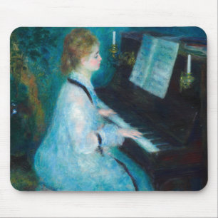 Renoir Woman Piano Musiker Mousepad