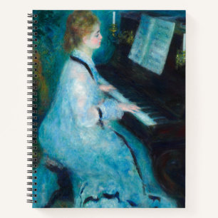 Renoir Woman Piano Musiker Notizbuch