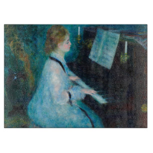 Renoir Woman Piano Musiker Schneidebrett