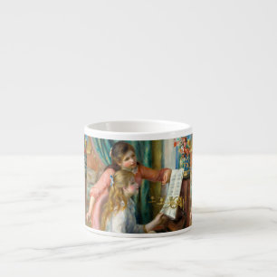 Renoir Zwei Mädchen am Klavier Druck Musik Fine Ar Espressotasse