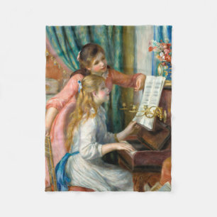 Renoir Zwei Mädchen am Klavier Druck Musik Fine Ar Fleecedecke