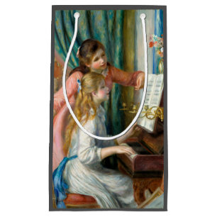 Renoir Zwei Mädchen am Klavier Druck Musik Fine Ar Kleine Geschenktüte