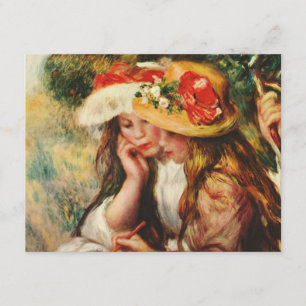 Renoir zwei Mädchen, die in den Garten-Einladungen Einladung