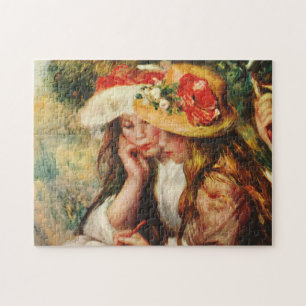 Renoir zwei Mädchen, die in der Garten-Fliese Puzzle