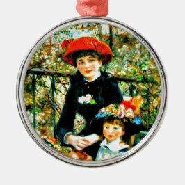 Renoir - Zwei Schwestern auf der Terrasse Ornament Aus Metall