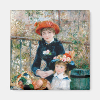 Renoir Zwei Schwestern auf der Vintagen Terrasse Magnet