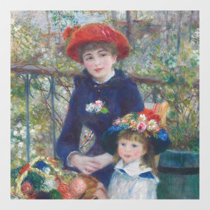 Renoir Zwei Schwestern Terrasse Französischer Impr Fensteraufkleber
