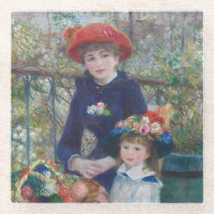 Renoir Zwei Schwestern Terrasse Französischer Impr Glasuntersetzer