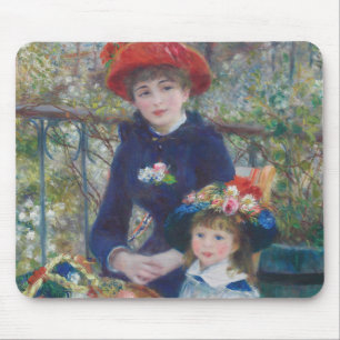 Renoir Zwei Schwestern Terrasse Französischer Impr Mousepad