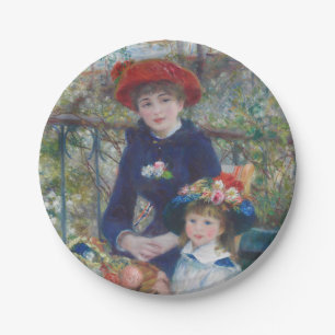 Renoir Zwei Schwestern Terrasse Französischer Impr Pappteller