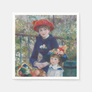 Renoir Zwei Schwestern Terrasse Französischer Impr Serviette