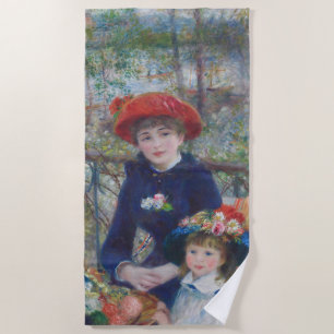 Renoir Zwei Schwestern Terrasse Französischer Impr Strandtuch