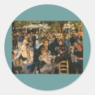 Renoirs Bal du moulin de la Galette (1876) Runder Aufkleber