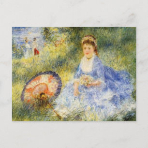 Renoir's junge Frau mit einem japanischen Schirm Postkarte
