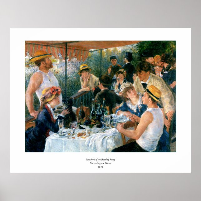 Renoir's Luncheon of the Boating Party (1881) Poster (Vorne)