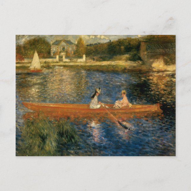 Renoir's Seine in Asnières (Skiff) ca. 1879 Postkarte (Vorderseite)