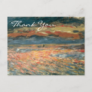 Renoirs Sonnenuntergang auf See Postkarte