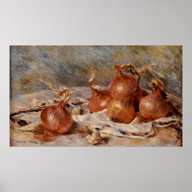 Renoir's Still Life with Onions (1881) Poster (Vorne)