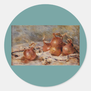 Renoir's Still Life with Onions (1881) Runder Aufkleber