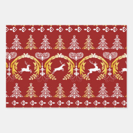 Renos en Navidad Geschenkpapier Set