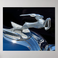 Renovierte Oldtimer-Kapuzendekoration