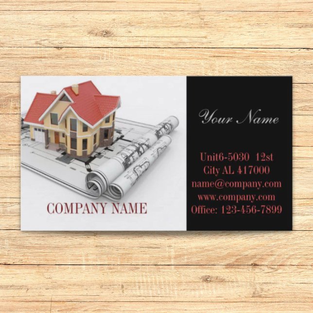 Renovierung der Zuhause zur Umrüstung des Auftragn Visitenkarte (Renovation Home Remodeling Contractor Construction Business Card)