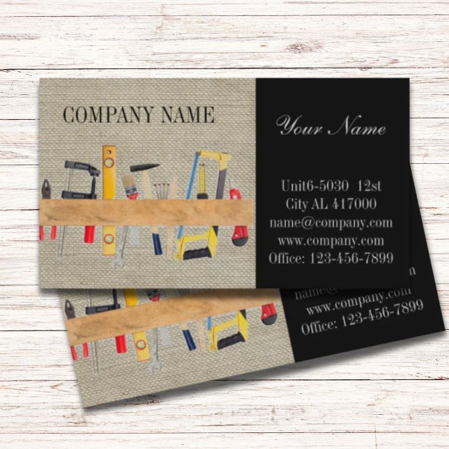 Renovierungswerkzeuge Handyman Carpentry Construct Visitenkarte (Renovation Tools Handyman Carpentry Construction Business Card)