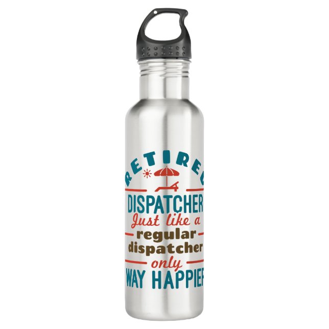 Rent-Dispatcher 911 Dispatch Rente Happier Edelstahlflasche (Vorderseite)