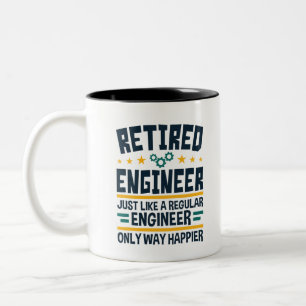 Rent Engineering Rentirement Happier Zweifarbige Tasse