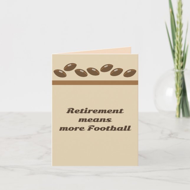 Rente bedeutet mehr Fußballkarte Karte (Vorderseite)