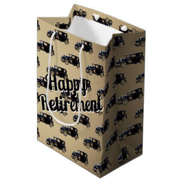 Rente Black Antique Car Medium Geschenktasche Mittlere Geschenktüte