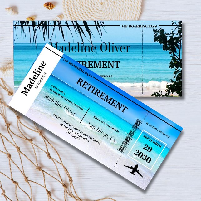 Rente Boarding Pass Destination Beach Scene (Von Creator hochgeladen)