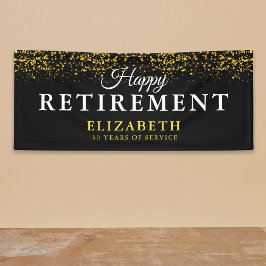 Rente Celebration Party Gold Glitzer Banner