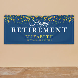 Rente Celebration Party Gold Glitzer Blue Banner