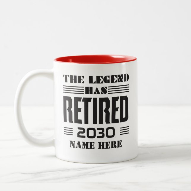 Rente Die Legende hat die Custom Zweifarbige Tasse (Links)
