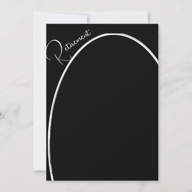 Rente Foto Schwarz und Weiß Elegant Chic Einladung (Vorderseite)