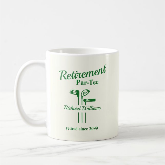 Rente Golf Clubs Themenpar T-Shirt Kaffeetasse (Links)