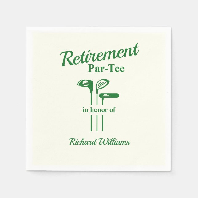 Rente Golf Clubs Themenpar T-Shirt Serviette (Vorderseite)